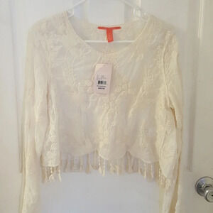 NWT lace crop blouse